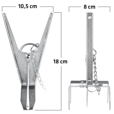 Trampas para Topillos | Set de 4 Trampas Tenaza - Dimensiones