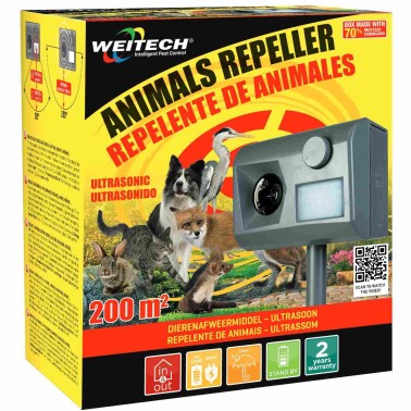 Detecta la presencia del animal y dispara ultrasonidos