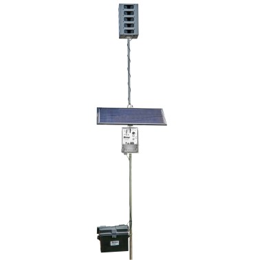 Bird Gard Super Pro Amp con panel solar y caja para batería